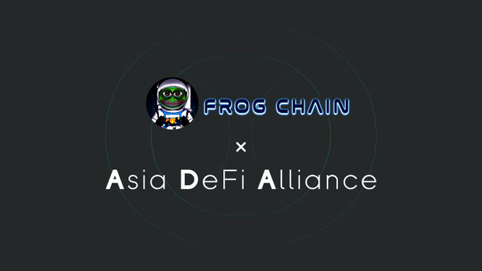 Frog_Chain's tweet photo. On October 25th, 
@Frog_Chain 
 
 FrogChain officially becomes a member organization of Asia DeFi Alliance (ADA).
ADA was initiated by MoonSwap with BlockGlobe as the chief media partner, and OKLink as the chief data partner.
@imMoonSwap https://t.co/3hoOfP7InH