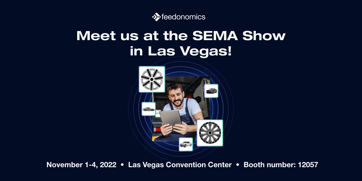 Feedonomics's tweet photo. We are only one week away from SEMA 2022 in Las Vegas! Be sure to stop by booth #12057 to chat with our Feedos and get a chance to win a prize!
Book some time with us: https://t.co/QpRh1g0i2G
#sema #sema2022 #semashow #ecommerce #feedonomics https://t.co/1xX9JvIEks