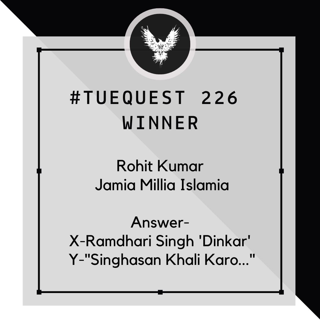 SRCCQuiz's tweet photo. TueQuest is here again to get your mind working.
Send in your answer for #TueQuest 227 in the DMs!
#quiz #quizinstagram #quizzes #quizzer #knowledge #srcc #delhi #du #delhiuniversity #questions #challenge #india #heritage #sweets #mithai #mathura https://t.co/ocnVGmB8AY