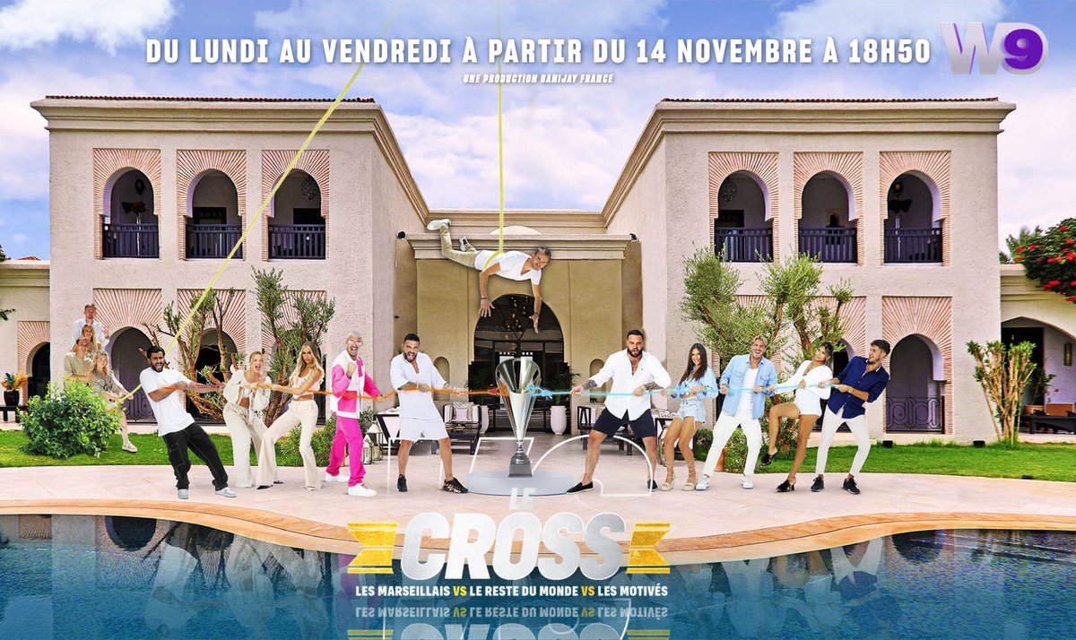 🚨 DIFFUSION 🚨

#LeCross : Cette année, ce ne sont pas 2, mais 3 familles qui vont s'affronter à Marrakech... et c'est surtout 3 fois plus de stratégie, de compétition, de fous rires et de nouvelles rencontres ! 😏 
L’aventure commence dès le Lundi 14 Novembre à 18h50 sur <a href="/W9/">W9</a> !