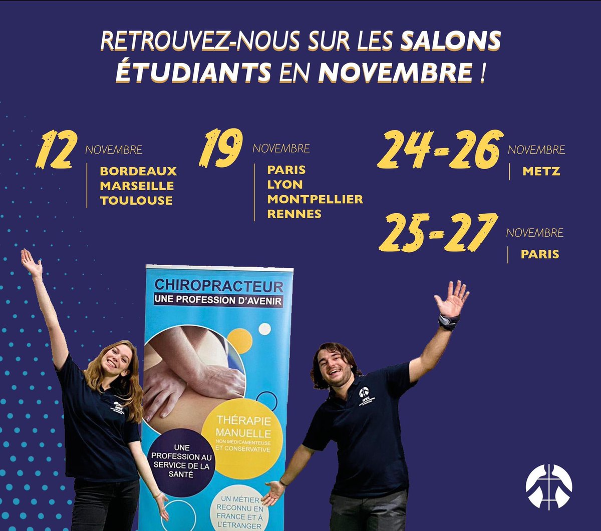 En Novembre, l'IFEC sera présent sur 9 salons à Toulouse, Bordeaux, Marseille, Paris, Lyon, Montpellier, Rennes et Metz. 
Retrouverez toutes les dates et villes sur : ifec.net/les-rendez-vou…