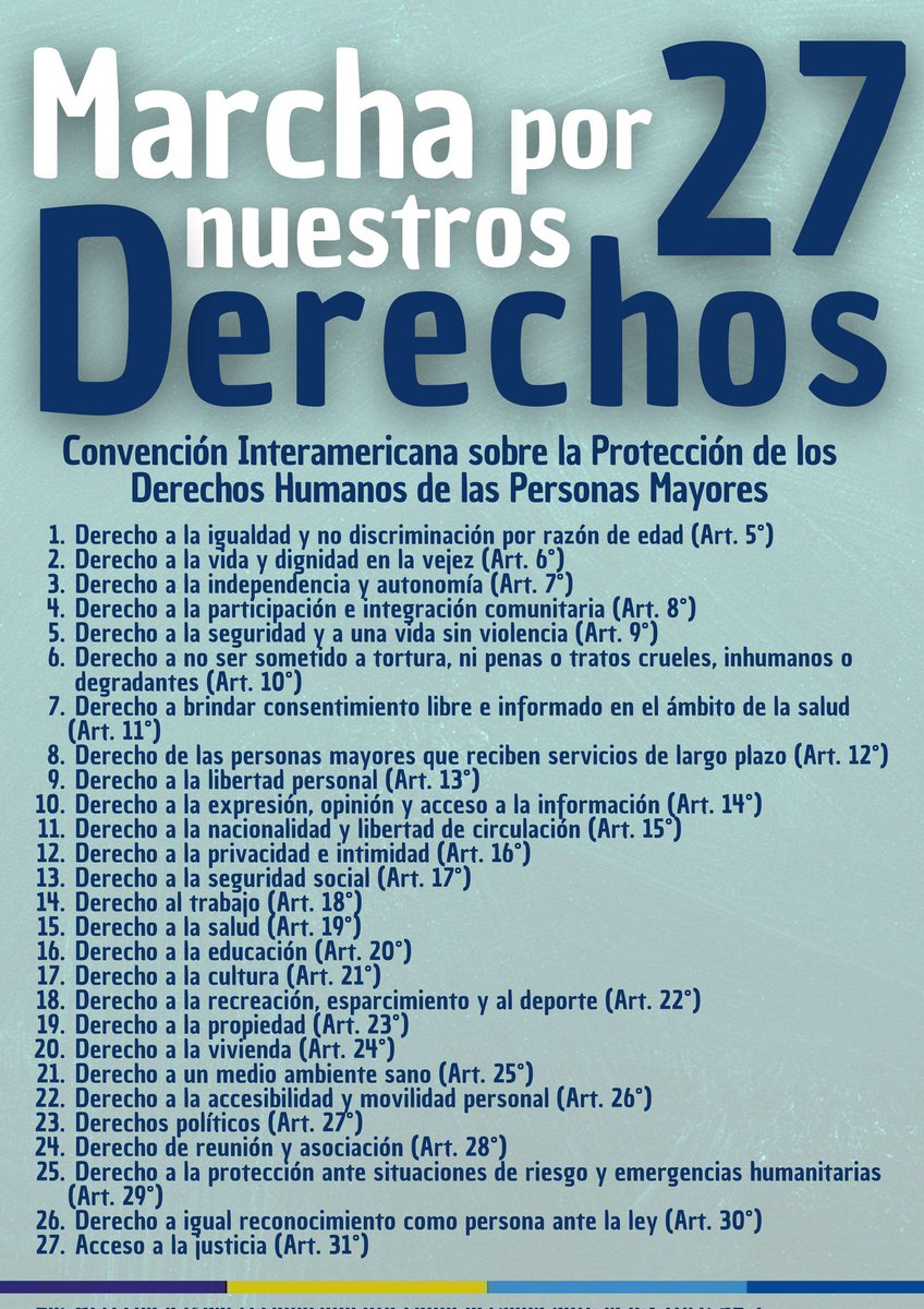 DefensorMayores's tweet photo. Quien conoce un/una periodista que pueda cubrir esta Marcha? Medios hasta ahora no han demostrado mayor interés, quizás por inexperiencia nuestra. Quizás se produce...ayúdenos con un RT. https://t.co/QPlH8wKAaq