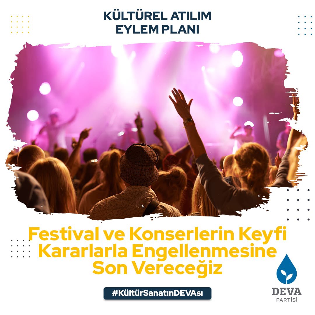 DidimeDevaKadin's tweet photo. Mesnetsiz gerekçelerle ve keyfi karalarla yapılan festival ve konser yasaklamalarına son vereceğiz.
#KültürSanatınDEVAsı https://t.co/TB7DiJnE6j