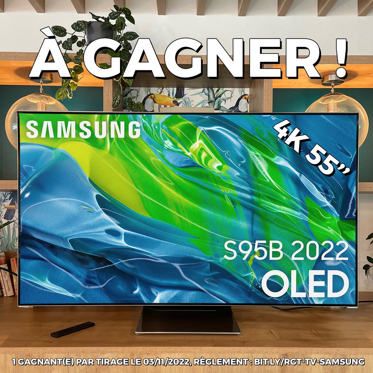LDLC (@ldlc) on Twitter photo 🎁 À GAGNER : une super TV OLED 4K 55" <a href="/SamsungFR/">Samsung FR</a> !
À découvrir ici 👉 bit.ly/Jeu-TV-Samsung
Pour participer : FOLLOW LDLC + RT CE TWEET !
🥳 1 Gagnant(e) le 03/11/2022, BONNE CHANCE !
🍀 Augmente tes chances en jouant aussi sur Facebook et Instagram ! 🎁 À GAGNER : une super TV OLED 4K 55" <a href="/SamsungFR/">Samsung FR</a> !
À découvrir ici 👉 bit.ly/Jeu-TV-Samsung
Pour participer : FOLLOW LDLC + RT CE TWEET !
🥳 1 Gagnant(e) le 03/11/2022, BONNE CHANCE !
🍀 Augmente tes chances en jouant aussi sur Facebook et Instagram !