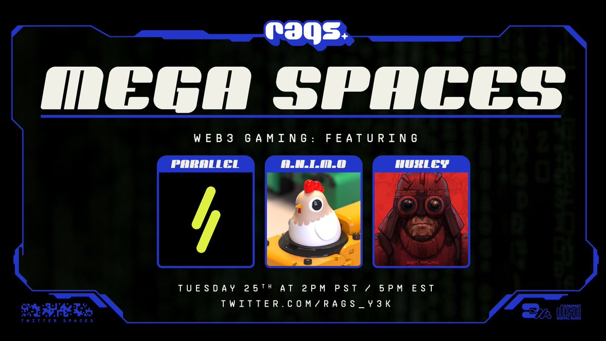 ANIMOindustries's tweet image. See you all tonight! 5PM EST on @RAGS_Y3K!