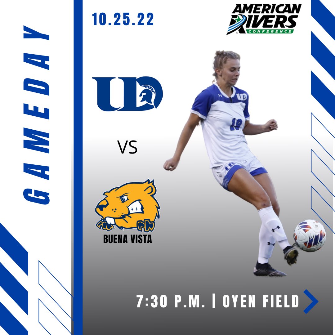 udwomenssoccer's tweet image. Come out to Oyen Field tonight for our last regular season conference game!

🆚 Buena Vista University
📍 Oyen Field
⏰ 7:30 p.m. (CT)
📺 udspartans.com/watch/?Live=32…

#gameday #universityofdubuque #udathletics #udwomenssoccer #americanriversconference