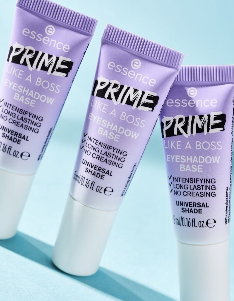 essence__UK's tweet photo. It's PRIMETIME! 🤗
Our "PRIME LIKE A BOSS EYESHADOW BASE" is the perfect primer for eye make-up. 👀 The super soft texture with non-creasing effect intensifies the colour and improves the durability of your eye shadow looks. 👁🌈
#pinkandproud #essencecosmetics #eyeshadowprimer https://t.co/haAhAhk9dP