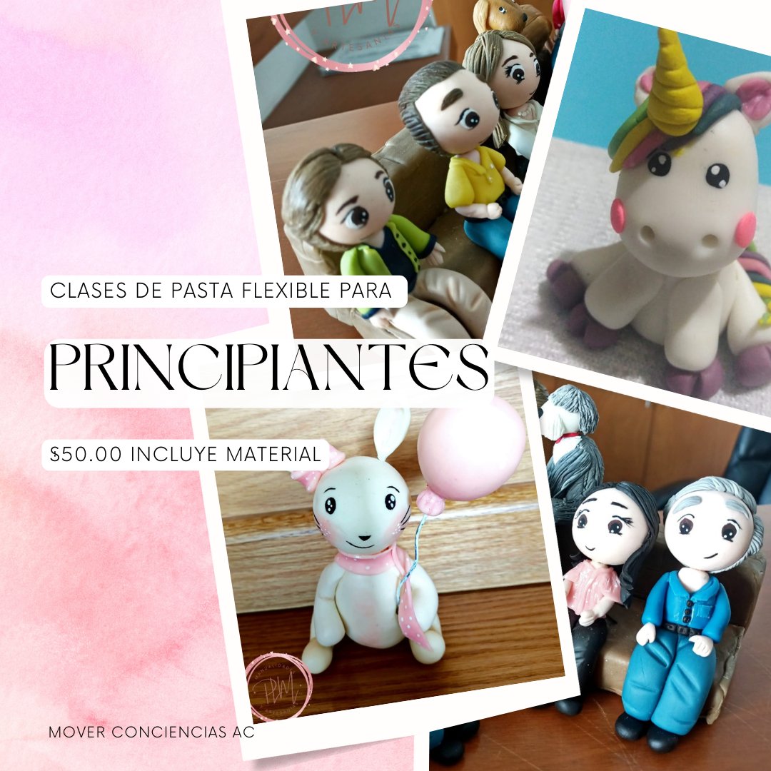 MoverConcienAC's tweet photo. Clases de pasta flexible para principiantes 
Costo de recuperacion $50.00 incluye material, lo recaudado será en beneficio de la asociación civil Mover Conciencias

Lunes y miercoles, 31Octubre - 02 Noviembre, 6.30 pm

Interesadxs mandar mensaje al Whatsapp 465 105 3330 https://t.co/3EUCXzTsKo
