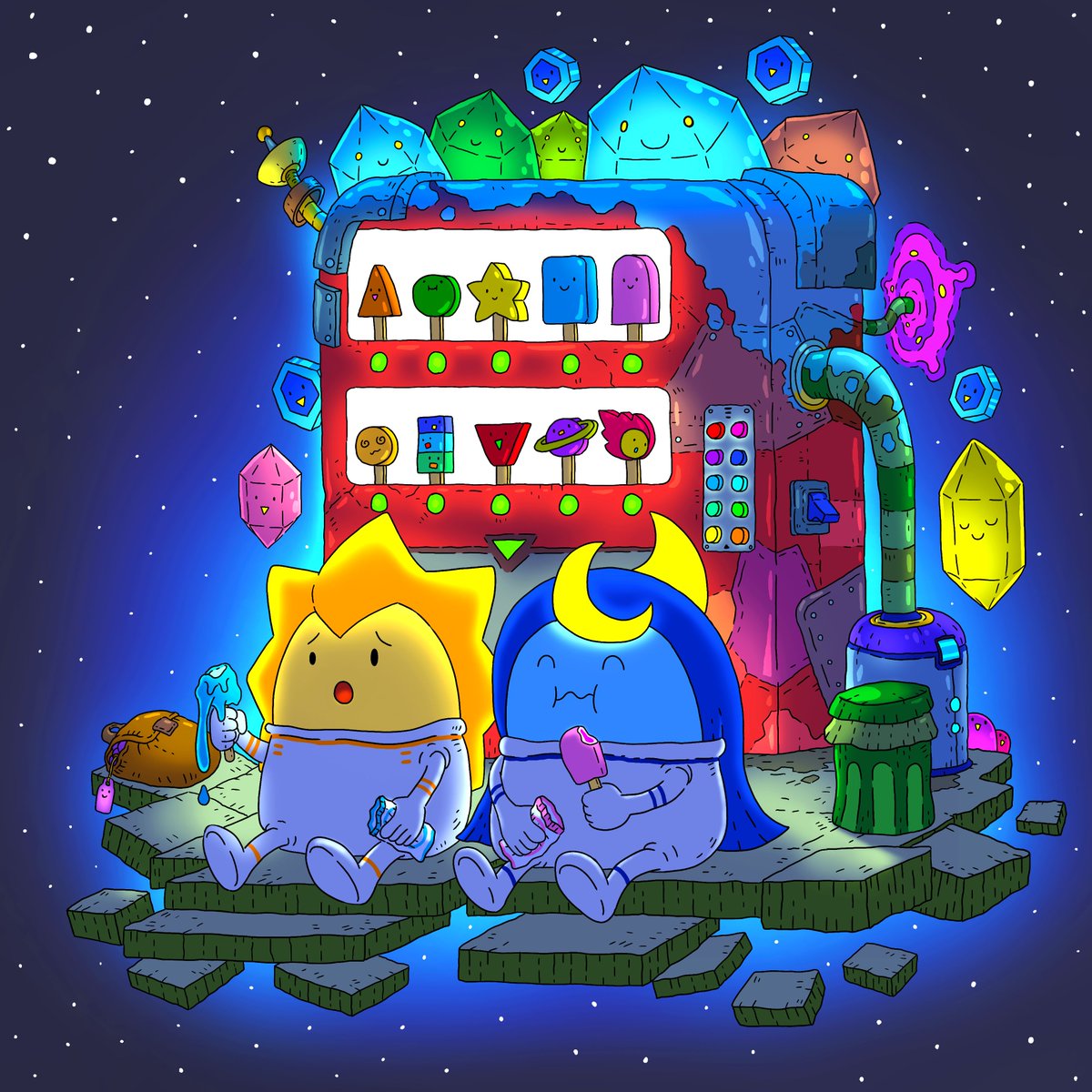 QuartzFrame's tweet photo. Vending Machine
on Foundation
https://t.co/HgNoHqmDvE

'' Solar, Lunar and SpacePops ''

#nft #nftcollector #solar #lunar #nftarti̇st #nftart https://t.co/woHTdEEgOJ