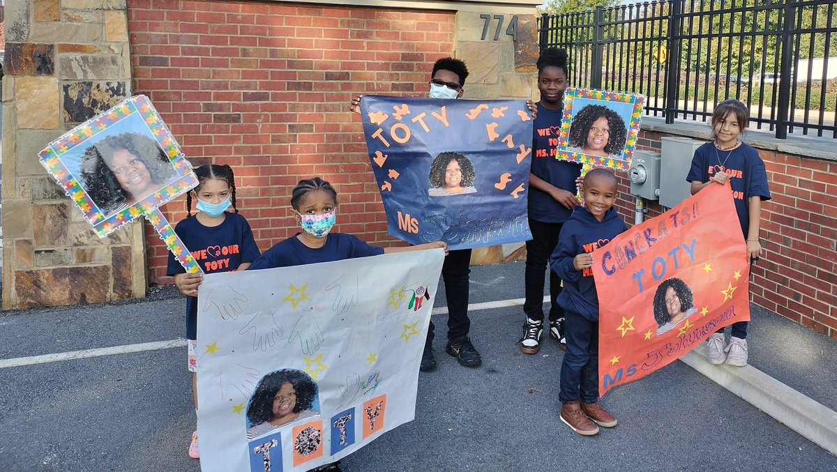 TeamBryantES's tweet photo. We are soooo PROUD! We are at the pep rally ready to cheer for our Teacher of the Year! Congratulations to our TOTY Ms. Kenita Johnson! @MichelleWCurry1 https://t.co/NbzxpWOYqz