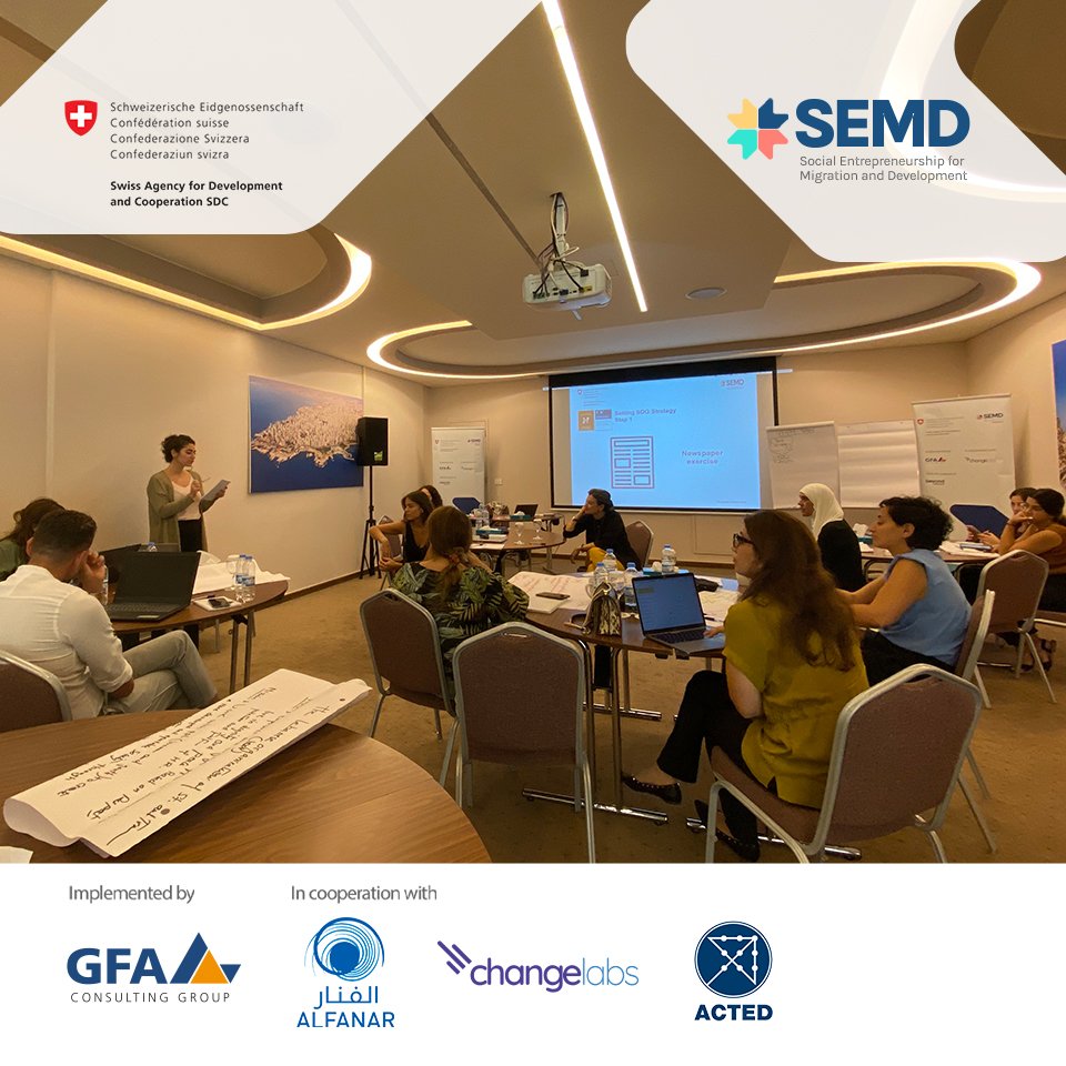 LLWB_lb's tweet photo. LLWB was delighted to participate in the #impact management and measurement training, one of the series of trainings organised within the framework of the Social Entrepreneurship for Migration and Development (#SEMD) project in #Egypt, #Jordan, and #Lebanon.
#SEMDproject https://t.co/CS2l85YVSZ