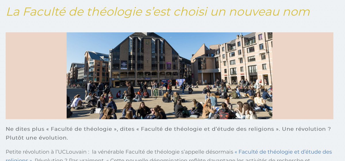 One of the world's most distinguished faculties of theology and religious studies @UCLouvain_be has just assumed its new name: Congratulations - we look forward to @guildeu meeting of Deans starting tomorrow! 👉bit.ly/3D8Z4BR