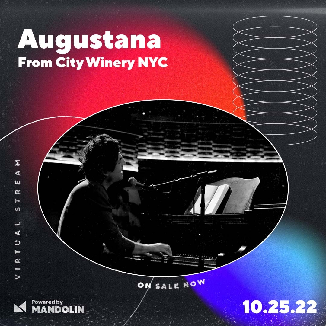 🎹 TONIGHT @ 8PM ET🎹

It's been nearly 2 years since Augustana's (<a href="/danlayus/">AUGUSTANA // Dan Layus</a>) last livestream and we're stoked to have him streaming live from his stop at <a href="/CityWineryNYC/">City Winery</a> on the Everyday an Eternity Tour on <a href="/mandolinlive/">Mandolin</a>! 

Tickets include 48-hour replay: bit.ly/Augustana-CWNY