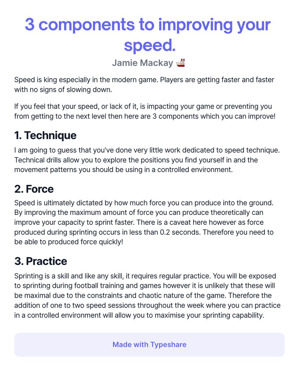 JamieMackay_SC's tweet photo. 3 components to improving your speed. https://t.co/aHbScCmius
