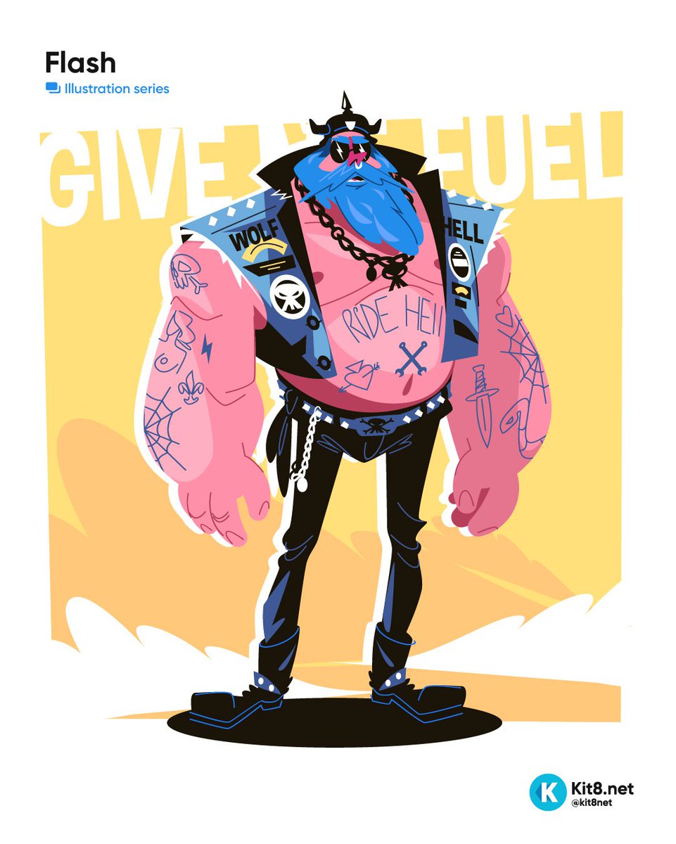 Kit8Net's tweet photo. Brutal biker illustration from Flash illustration series.
Download exclusively on 👉 https://t.co/VbEJNLGSnx
#biker #man #strong #powerfull #motobiker #tattoo https://t.co/HpoNO6AP1C