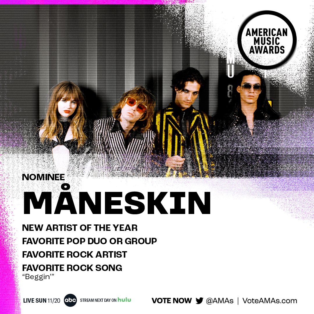 We know our fans are voting champions by now, supporting us everyday and everywhere 💘 So are you still up for voting us at the #AMAs? 🔥 We have 4 nominees + Favorite Soundtrack for Elvis! It’s up to you, vote nooooow: VoteAMAs.com
