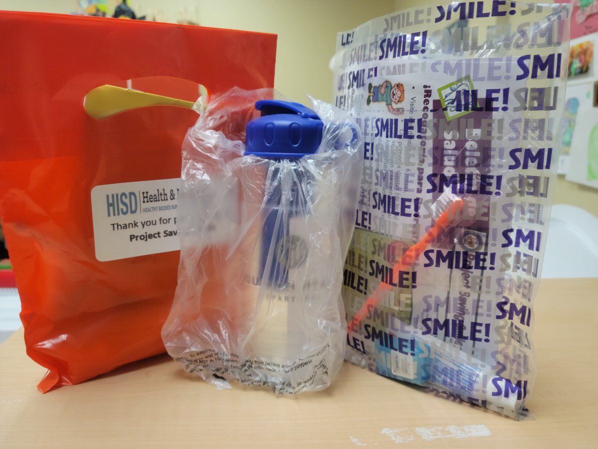 LyonsWraparound's tweet photo. Thanks to the HISD Health and Medical Department and the City of Houston, I was able to take some of our 2nd Graders to Project Saving Smiles. Here are some of the goodies the students got. https://t.co/CMUBtxCLXm