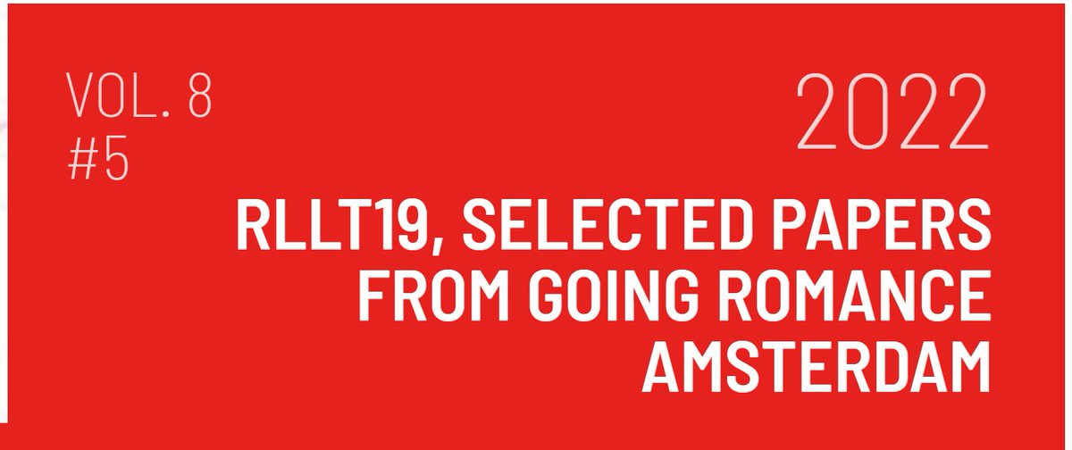 Isogloss_'s tweet photo. The first #RLLT19 papers are out! Feldhausen, #Pedagogical Linguistics; Fiéis, Madeira, Teixeira, Microvariation in pronominal #subjects; Herbeck, #dative exp. and null subjects, Rugna&amp;Franco, Prepositions as relators https://t.co/BvC1NytJGW https://t.co/Droi4cNNyB