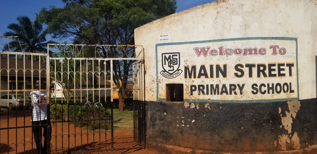 G4ClimateAction's tweet photo. #PLETree 
We visited Main Street Primary School. Our last year's #PLETree2021 is so grown and healthy. 
Tomorrow we are meeting our P.7 candidates at
St.Henry's Educational Center, Maggwa Primary School and Mainstreet  P/S for #PLETree Planting https://t.co/PHrBXdO8KU