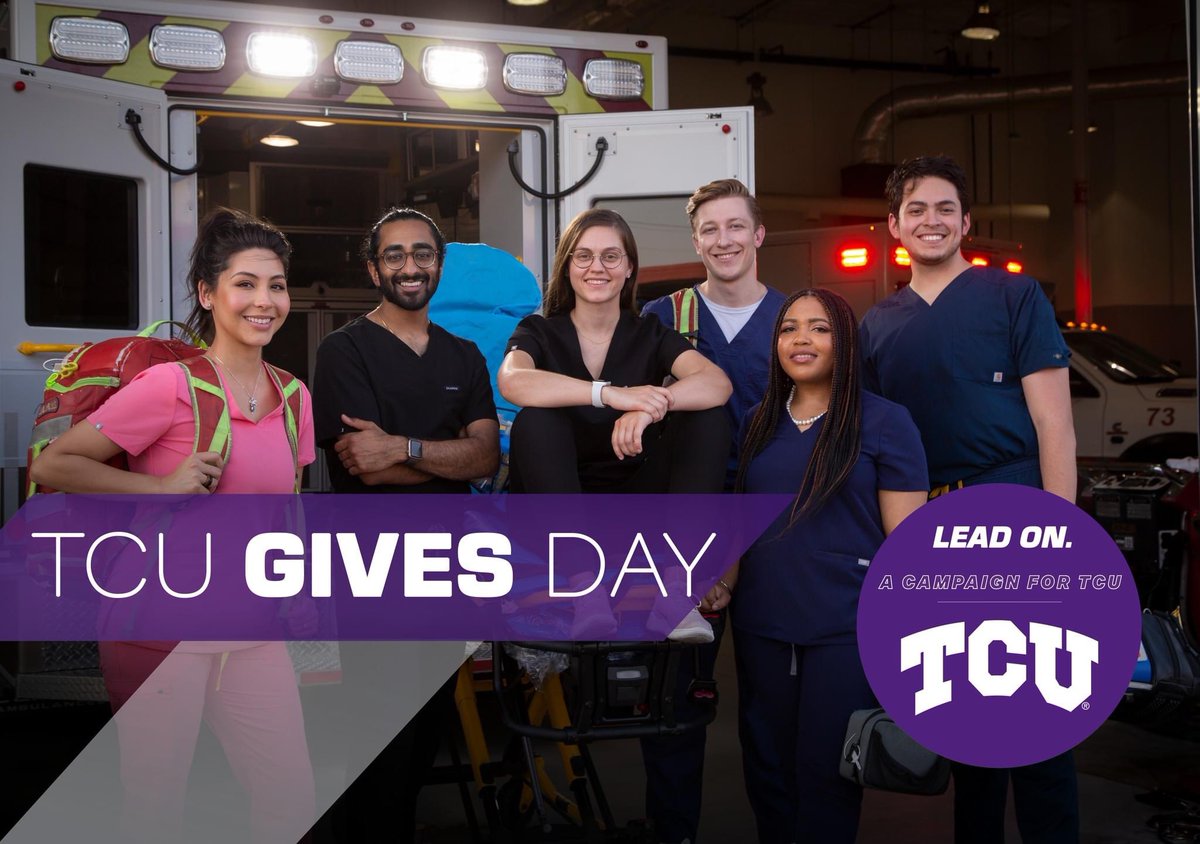 It's TCU Gives Day! If the medical school receives 175 gifts of any size on TCU Gives Day Fort Worth supporters Connie Beck and Frank Tilley will give $25,000 to enhance student and program priorities at our medical school. Give > tcugivesday.tcu.edu/p/tcuschoolofm…  
#LeadOnTCU
