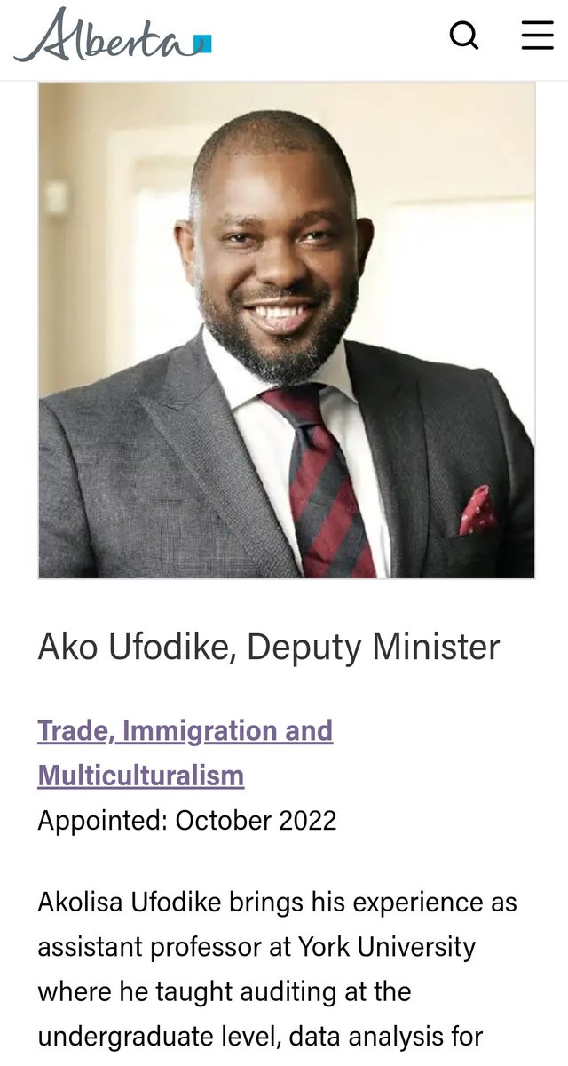 abc_national's tweet photo. The ABC is pleased to congratulate our inaugural and immediate past Chair, @ufodike, on his deserving appointment as Deputy Minister in the Ministry of Trade, Immigration &amp; Multiculturalism, Alberta. We thank you for your service to the ABC, and wish you success in the new role. https://t.co/WMiI63QhEk