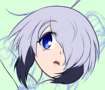 調整
目がでっかいキャラをアオリで描くときのバランスむずい～～～～ 