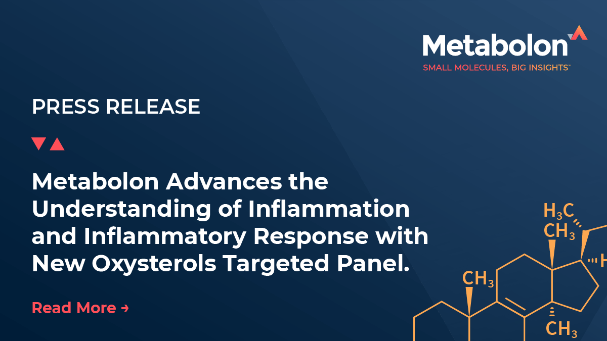 NEWS: Metabolon Advances the Understanding of Inflammation and Inflammatory Response with New Oxysterols Targeted Panel. The new targeted panel provides absolute quantitation for important bioactive intermediaries of inflammation and disease pathogenesis: bit.ly/3sw4zWB