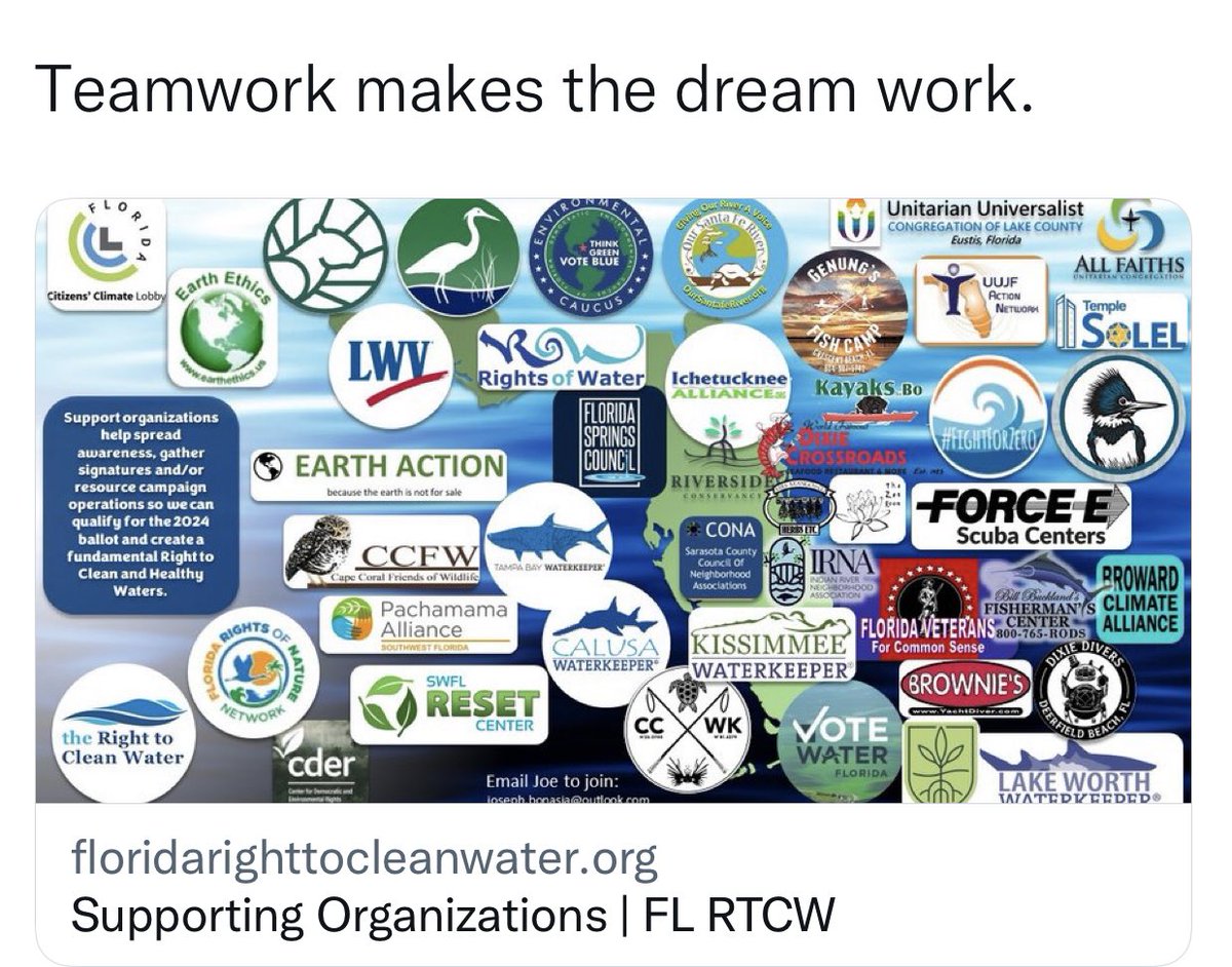 LEERON2019's tweet photo. @PeterSchorschFL @NikkiFried @CharlieCrist is the clean water candidate. He has already signed his petition affirming a constitutional right to clean water for all Floridians. Have you? Do it at @FL_RTCW  -  #flrtcw2024 https://t.co/5ejBYs6lPH