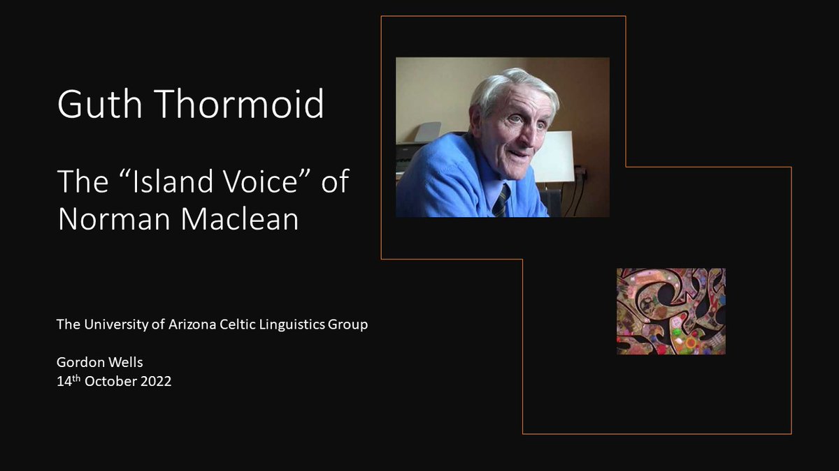 GuthanVoices's tweet image. A talk on Tormod as a Twitter thread. Norman had many voices, not all island ones. This looks at his Island Voices contributions, with an Applied/Sociolinguistic perspective. Can the output of an exceptional exponent throw light on everyday speech? #1 tinyurl.com/voxTM