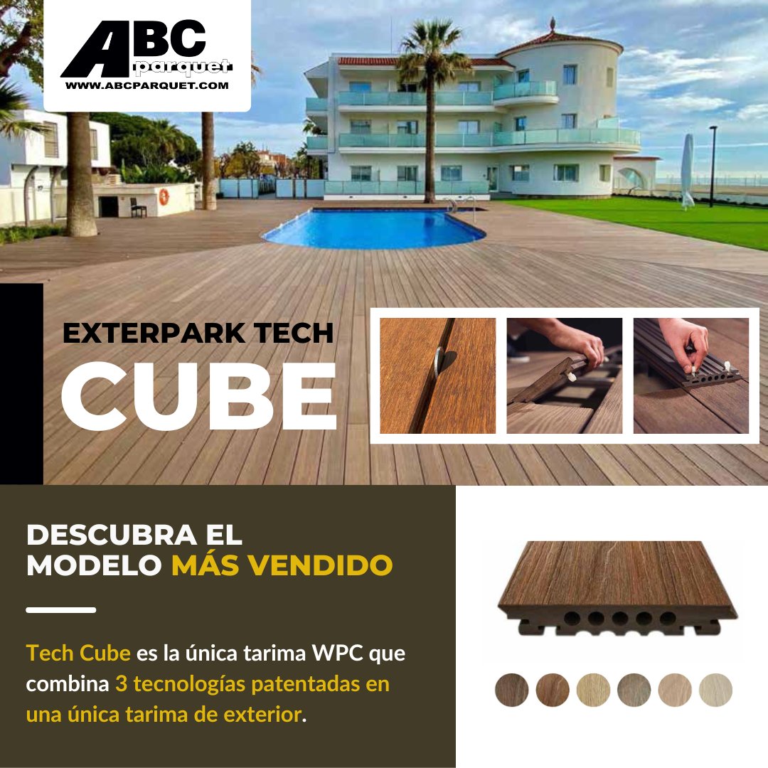 ABCparquet's tweet photo. 👌 Tech Cube es la única tarima WPC que combina 3 tecnologías patentadas en una única tarima de exterior:

1º Clip Magnet
2º SpeedClip
3º Clip Estandard

#abcparquet #exterpark #NuevaColeccion2022 #exterior #parquet #sueloslaminados #resistente #genuino #diseño https://t.co/5ukHPqtnh3