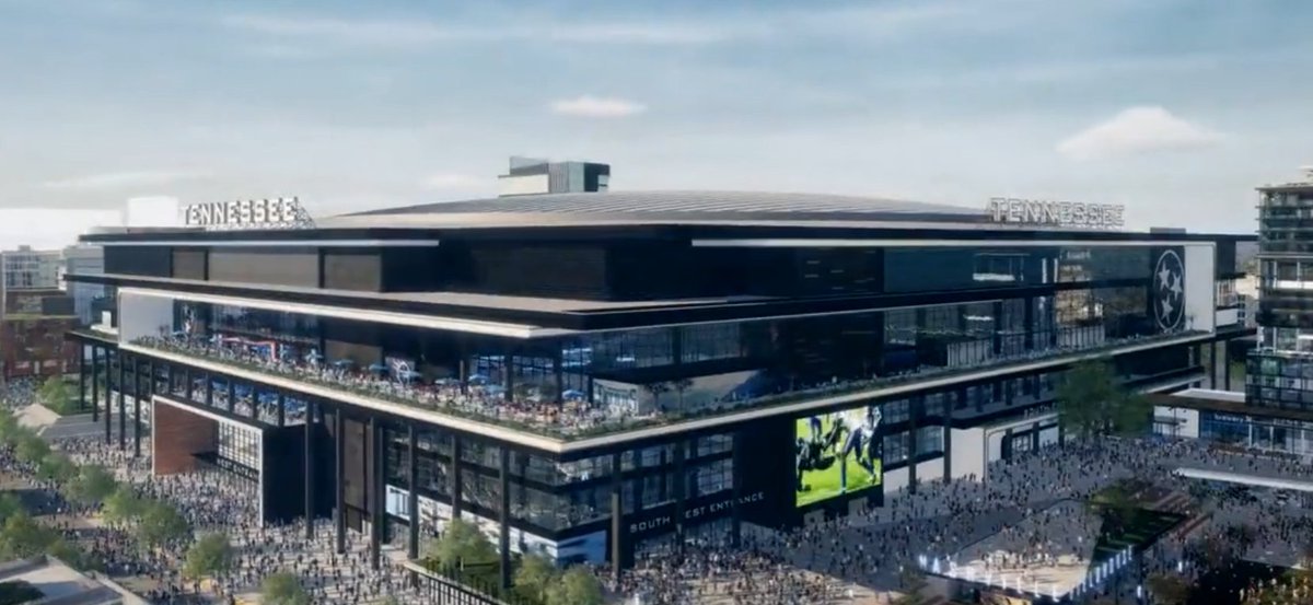 NFL_DovKleiman's tweet photo. The #Titans released the outlook of their new stadium. https://t.co/LBJFCYMYaW