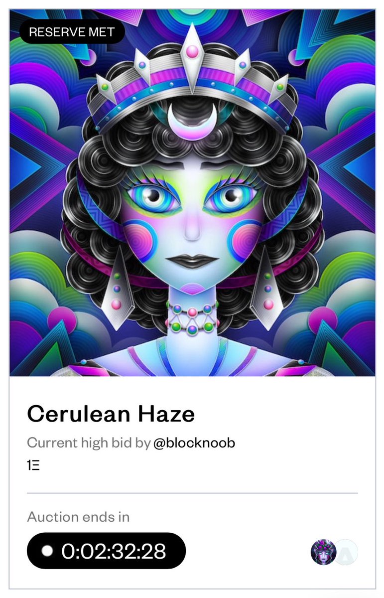 lunaleonis's tweet photo. New bidder entered the ‘Cerulean Haze’ auction!! 👀

The one &amp; only @blocknoob_ just outbid @lotsofnfts &amp; @oldnftguy ! 💎

Overwhelmed with all the good emotions! 🥹 Thank you 💙💙💙

2 &amp; half hours to gooo! https://t.co/wjqEH60Npw