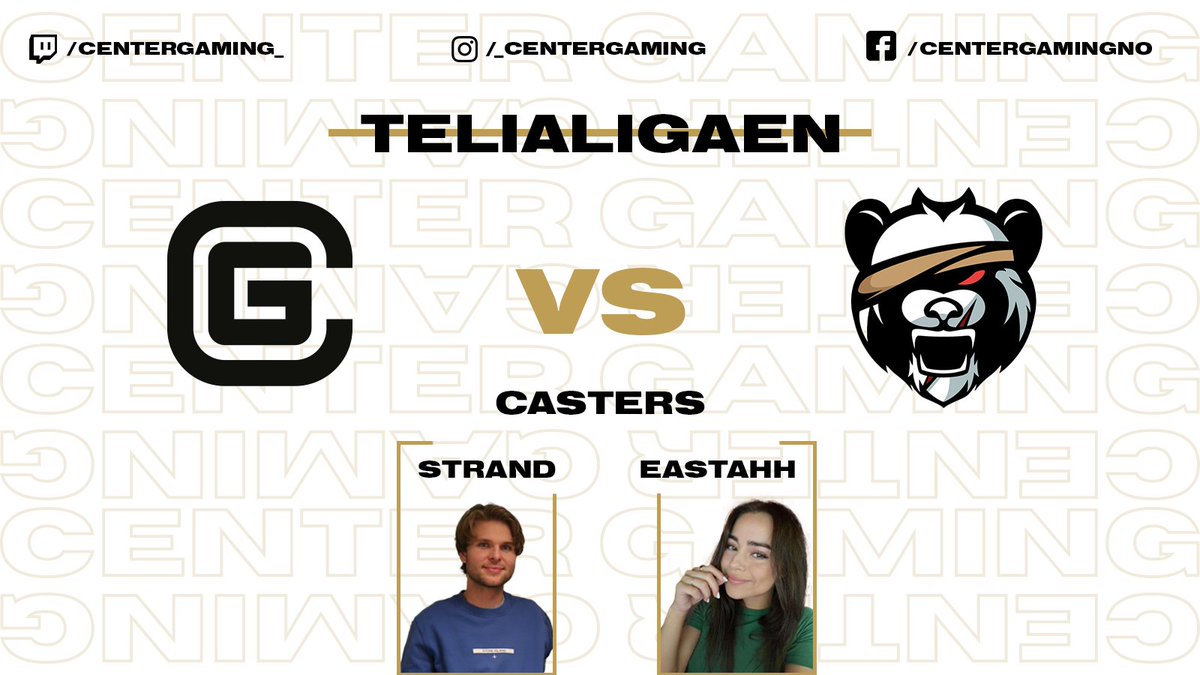 Centergaming (@centergaming_) on Twitter photo 8th round of @telialigaen_
Center Gaming vs Boomer Pandas
MATCH START 19:00
We are proud to announce that <a href="/esterbjoru/">FNATIC Eastahh</a> will cast with us today!
stream going live 18:55
twitch.tv/centergaming_ 8th round of @telialigaen_
Center Gaming vs Boomer Pandas
MATCH START 19:00
We are proud to announce that <a href="/esterbjoru/">FNATIC Eastahh</a> will cast with us today!
stream going live 18:55
twitch.tv/centergaming_