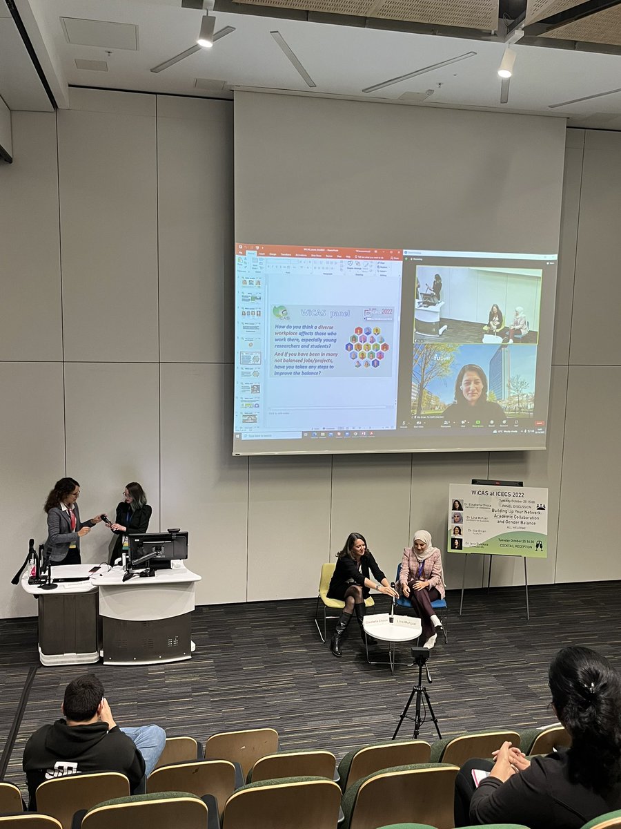 IEEEICECS's tweet photo. #WiCAS event at #ICECS2022
Great journey stories from Elisabetta Chicca and @LMohjazi https://t.co/kLucYfAy4G