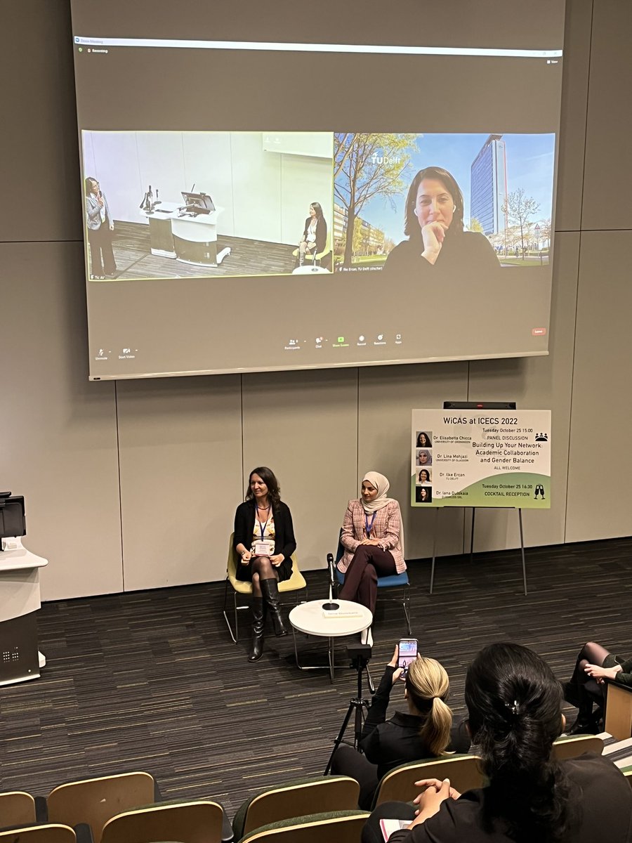 IEEEICECS's tweet photo. #WiCAS event at #ICECS2022
Great journey stories from Elisabetta Chicca and @LMohjazi https://t.co/kLucYfAy4G