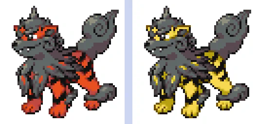 定期更新 #ポケモン #ドット絵 、732日目は #ヒスイウインディ。しまキングの幽霊騒動……?#pokemon #pixelart 