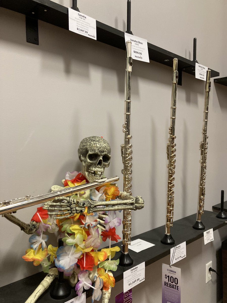 WardBrodtMusic's tweet image. Happy Halloween! 🎃 Skelly’s here to show everything you can test play in the store! Come see for yourself (and grab a Halloween goodie bag!)

#Halloween #musicstore #instrumentshop