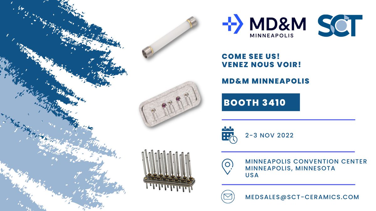 We are delighted to announce that we are going to be exhibitors at this year’s 📍 #MDMMinneapolis tradeshow from 📅 Novembre 2-3. Come visit us at booth 3410

#medicaldevices #cochlearimplants #neurostimulation #supplier #pacemaker