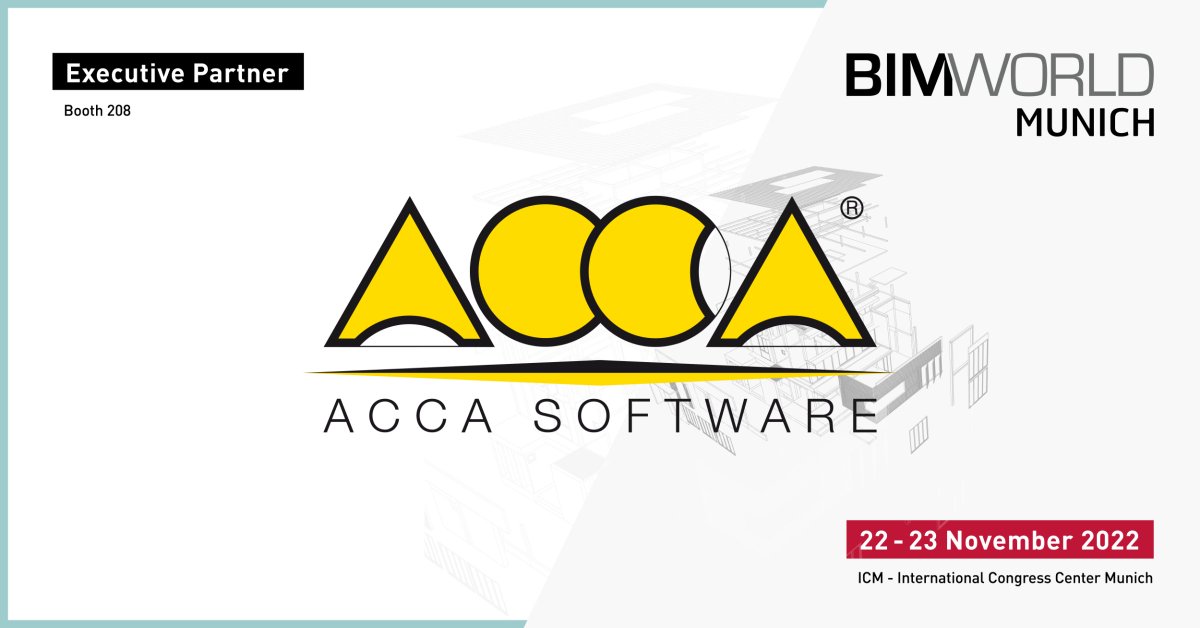 BIMWorld_DE's tweet photo. Our next Executive Partner is @ACCAsoftware 🎉 One of the world’s leading developers of software applications and software as a service for the architecture, engineering, and construction industries. Find them at booth number 208 during #BIMuc22. 
More: https://t.co/RXRLchkg8s https://t.co/0dbWgAfE7T