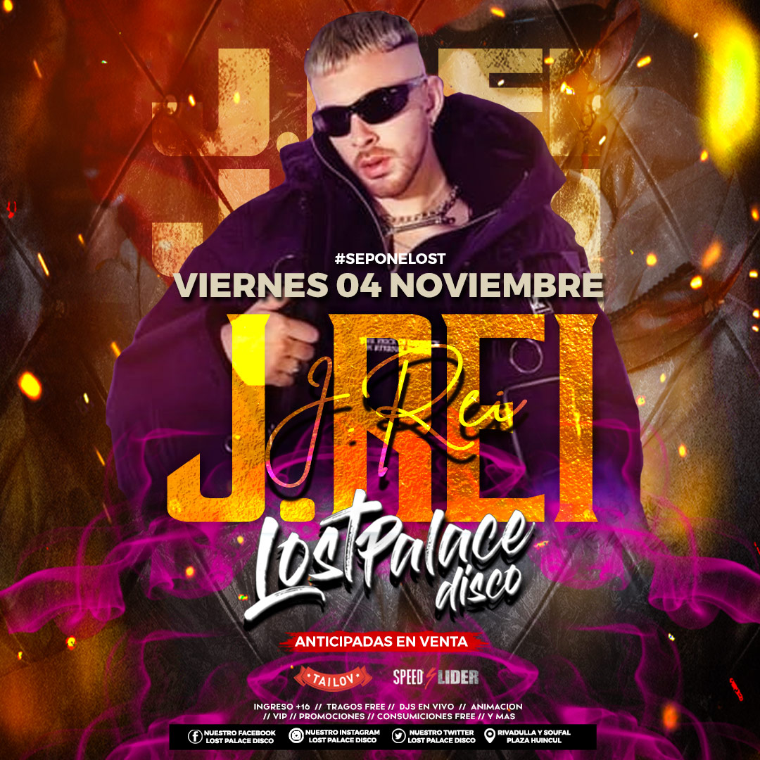 LostPalaceDisco's tweet photo. AGENDA LO QUE SE VIENE
04 DE NOVIEMBRE J.REI
PROXIMAMENTE INFO DE LAS ENTRADAS
#SePoneLost #lostpalacedisco https://t.co/Ox4Sagaa2i