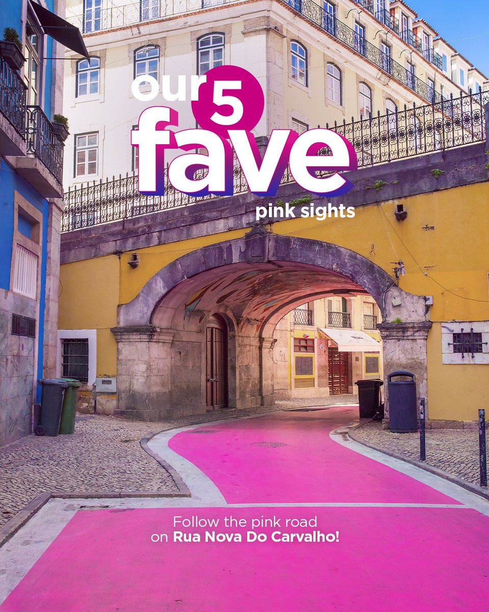wizzair's tweet photo. If you want to have a great night out in Lisbon, all you need to do is follow the pink road! 👉 https://t.co/AeMNWOslh5 https://t.co/al4UzGjnaM