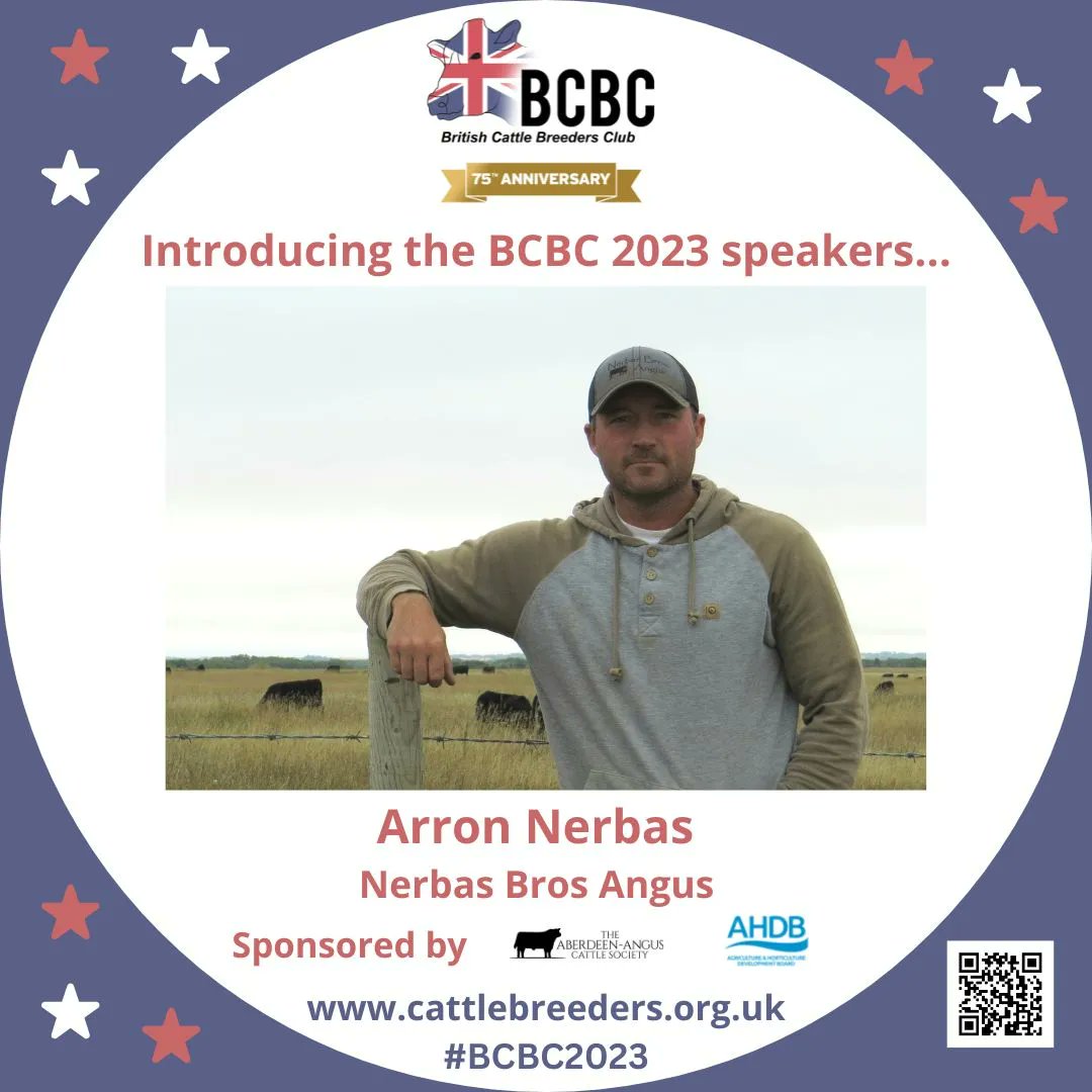 CattleBreeders's tweet photo. Arron Nerbas @NerbasBrosAngus will focus on genetics along with regenerative principles within their 550 cow ranch in Manitoba, Canada. #BCBC2023 conference 23-25 January https://t.co/vOdvyaXZ8Z #teambeef #cattlebreeders #internationalspeakers @AberdeenAngusUK @AHDB_BeefLamb https://t.co/gQ1Gkin1ii