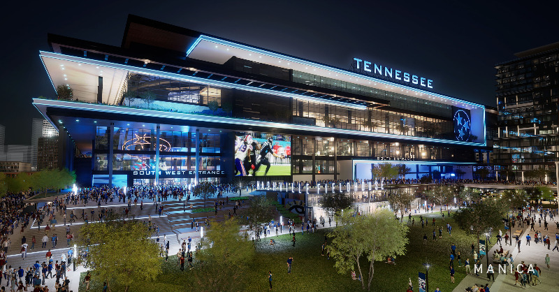 Titans's tweet photo. #Titans release renderings of proposed new stadium