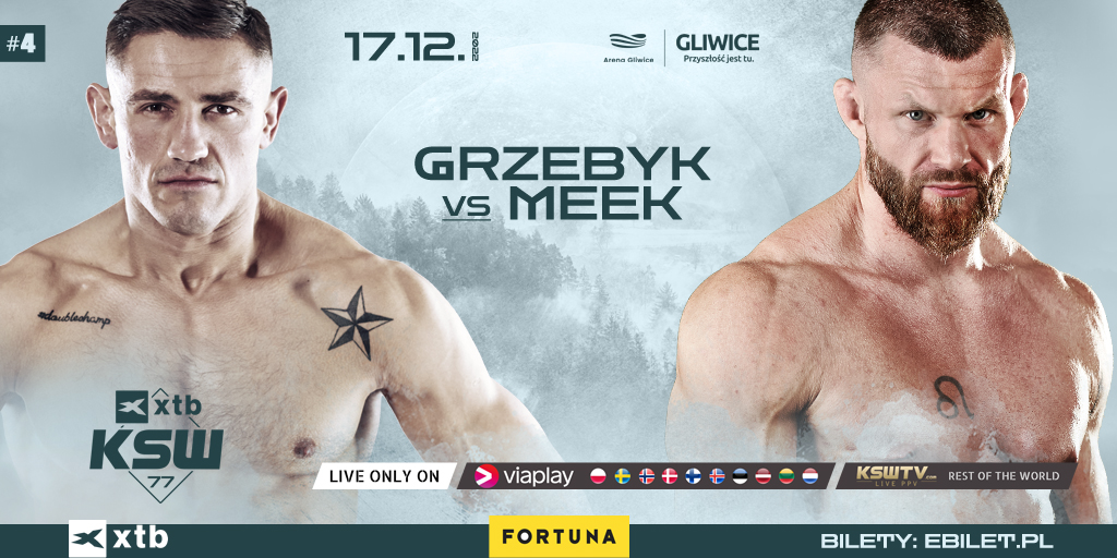 XTB KSW 77 gets better &amp; better! 🔥 

🇵🇱 Grzebyk vs. <a href="/emilvalhalla/">Emil Valhalla Meek</a> 🇳🇴

Dec 17 | <a href="/eBiletPL/">eBilet</a> | <a href="/viaplaysportpl/">Viaplay Sport Polska</a>