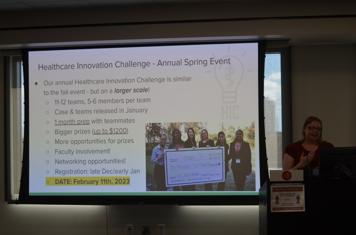 McWilliamsSBMI's tweet photo. More photos from the event! So You Think You Can Innovate? HIC (Healthcare Innovation Challenge) Students from McGovern, GSBS, SPH, and SBMI participated. #HIC #HealthcareInnovationChallenge #SBMI #SPH #GSBS #McGovern #MyUTHealth https://t.co/vhk8TCqp33