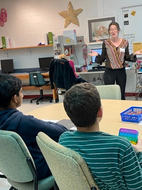 FCPS_CTS's tweet photo. Mary Brumet from TruSmiles Dental #Greatpresentation in Westfield's medical coding and billing class! We appreciate you sharing your personal experience in the field! #Fundamentalsethicsandadvice #Inspirationalandfun Thank you for your time and support! https://t.co/H0JLd2RETi