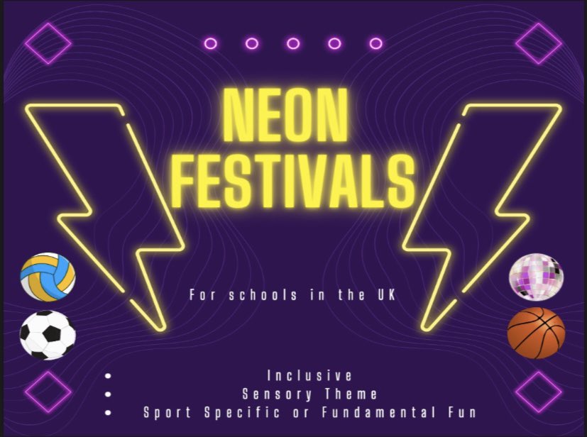 AMES_CIC's tweet photo. Different approach to physical activity? End of term reward? Fundamental fun? Fundraising opportunity?

We now offer neon festivals to schools nationwide. A great opportunity for inclusive sport and physical activity. https://t.co/pFTRjDsMzX