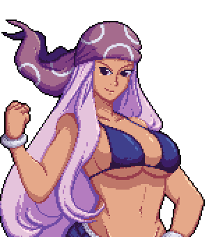 TeamBewitched's tweet photo. To Celebrate #AceWeek We want to highlight Contesse, Queen of the Eastport pirates and a canonically asexual character!  Her crews plunder from the Royal Navy and wealthy passenger ships to give back to struggling communities.  #JRPG #pixelart https://t.co/calD02wXMQ