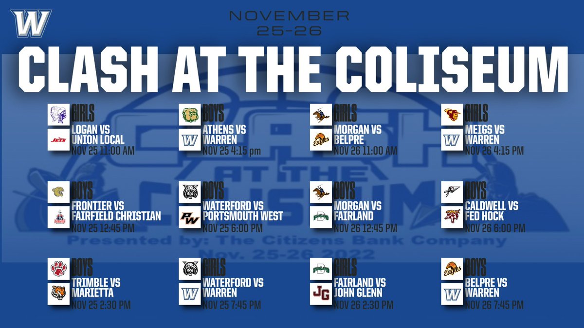 W_G_B_'s tweet photo. It’s set!!! Come check out some of the best battle it out Nov. 25/26 at The Coliseum!!! #LetsGoBlue #girlsballtoo #clashatthecoliseum22 https://t.co/enEJyWMv8U