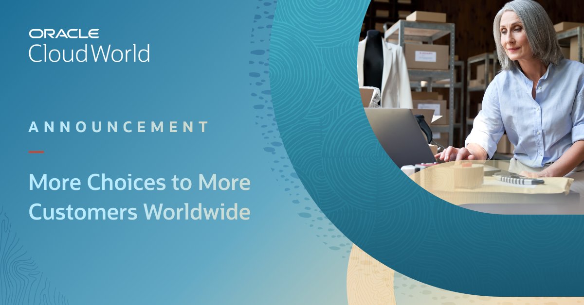 Oracle's tweet photo. We’re introducing new distributed cloud offerings to meet customers’ diverse needs and the growing demand for our Cloud Infrastructure. https://t.co/ECsTTsixq0 https://t.co/iyOlGcHqzS